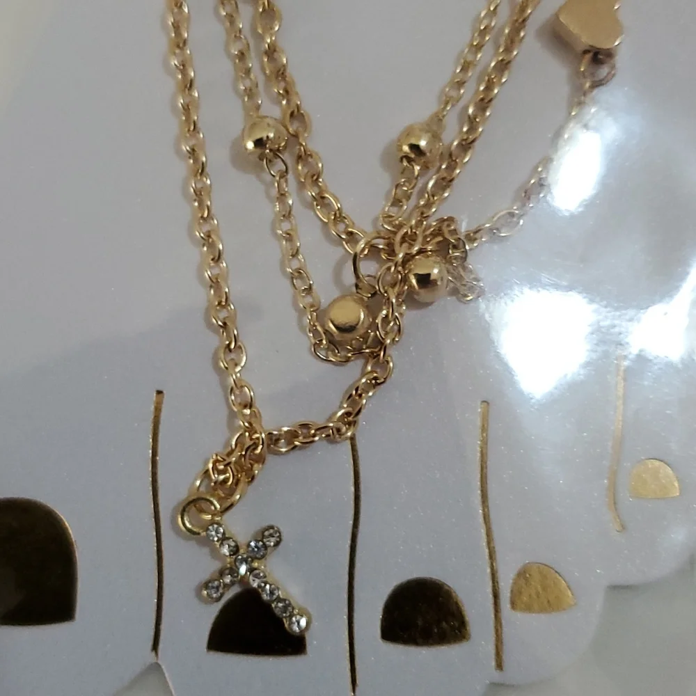 Women's Gold Tone Ankle Bracelet